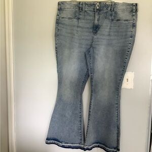 SO Blue Flare Wide Leg Jeans